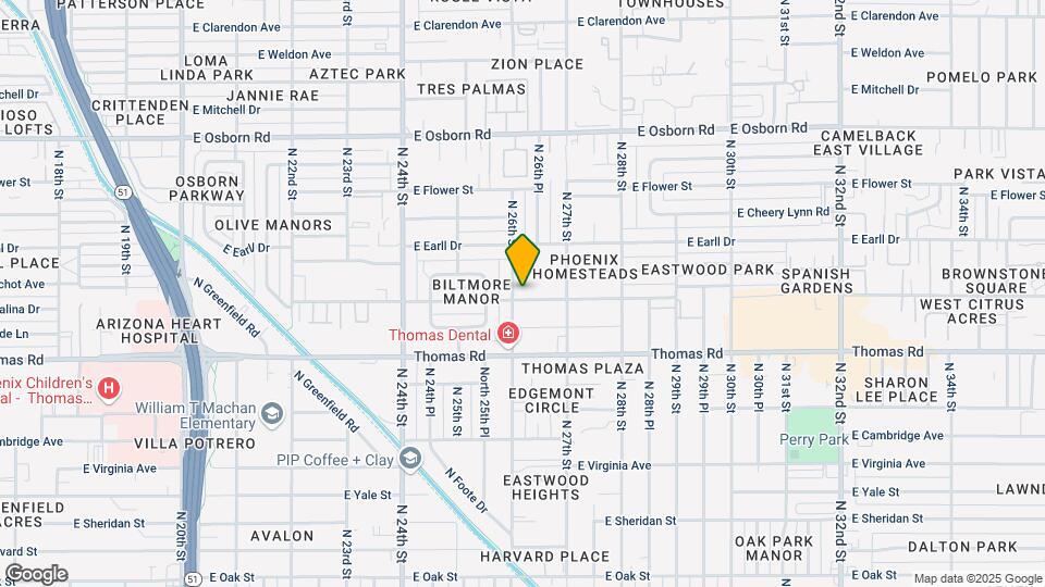 2608 E Pinchot Ave Map and Location Details
