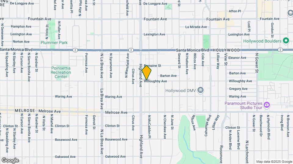 859 N McCadden Pl Map and Location Details