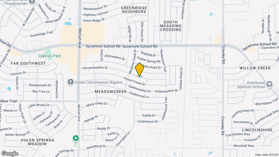 2701 Clovermeadow Dr Map and Location Details