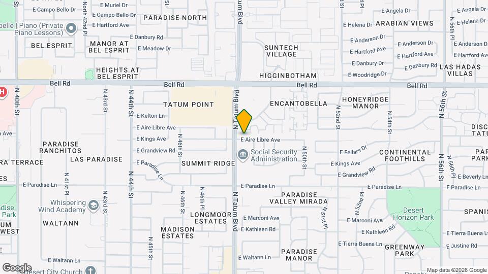 4812 E Aire Libre Ave Mapa y Detalles de la Ubicación