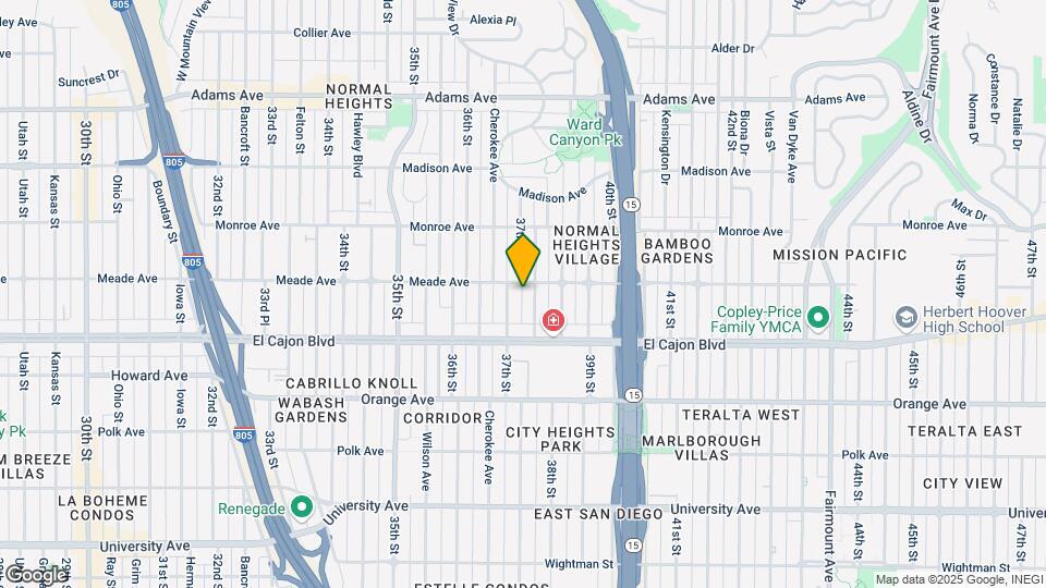 4380-4388 Mcclintock St Map and Location Details