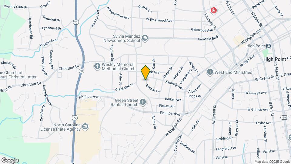 614 Everett Ln Map and Location Details