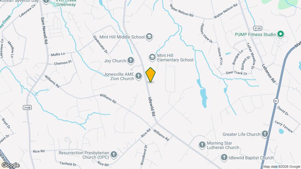 11733 Idlewild Rd Map and Location Details