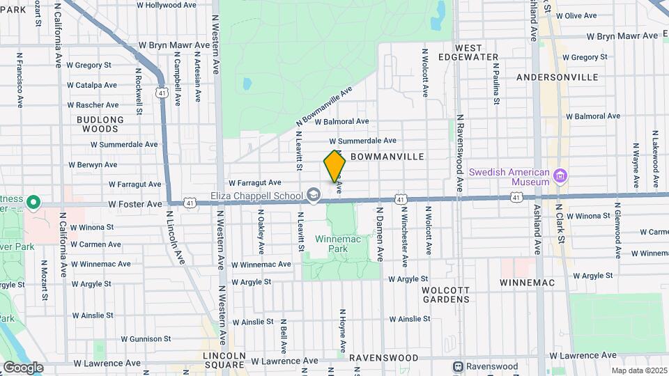 2107 W Farragut Ave, Unit #1A Map and Location Details