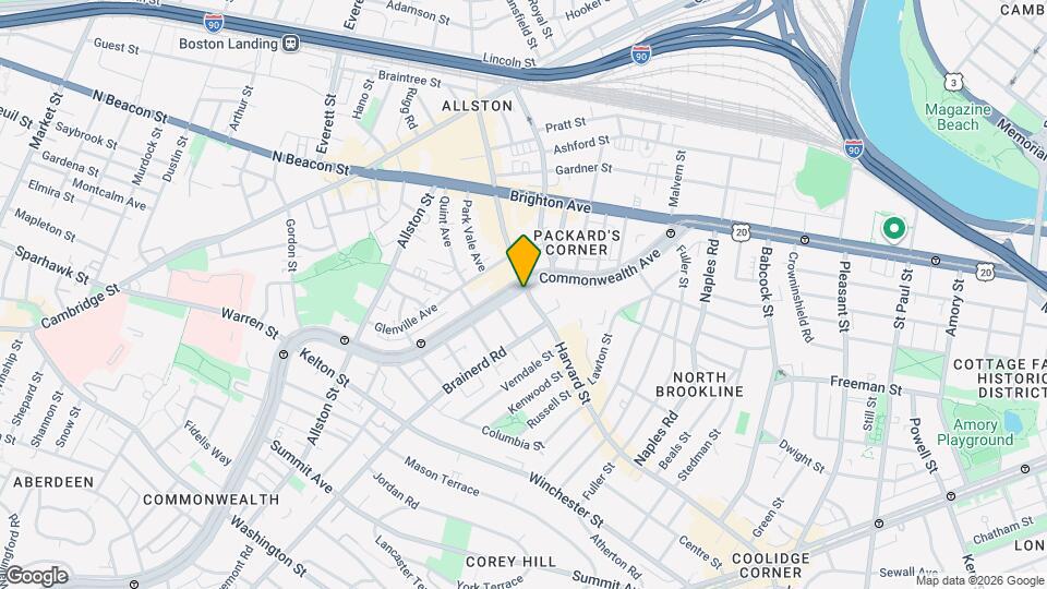 1320 Commonwealth Ave, Unit 4 Mapa y Detalles de la Ubicación