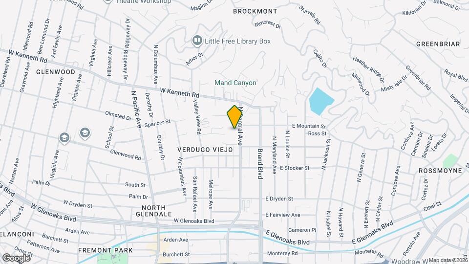 1327 N Central Ave, Unit #F Mapa y Detalles de la Ubicación