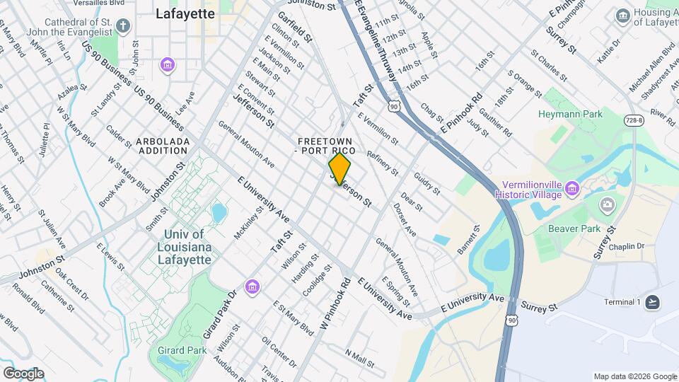 801 Cleveland St Map and Location Details