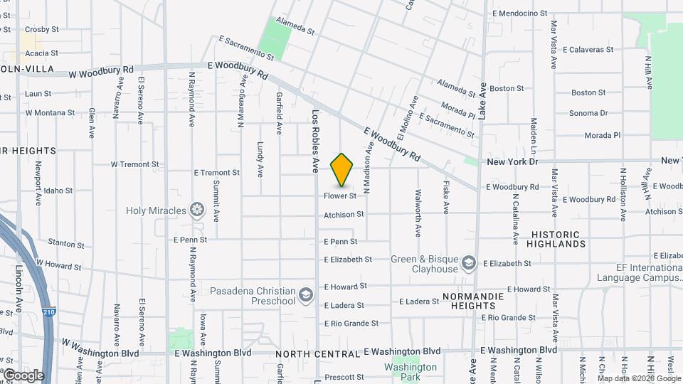 507 Flower St Map and Location Details