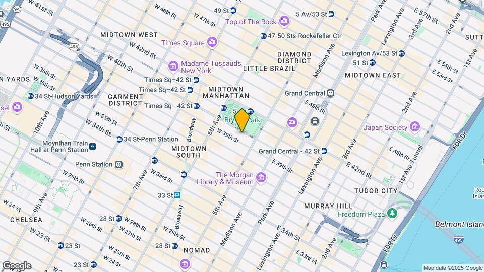 16 W 40th St Map and Location Details