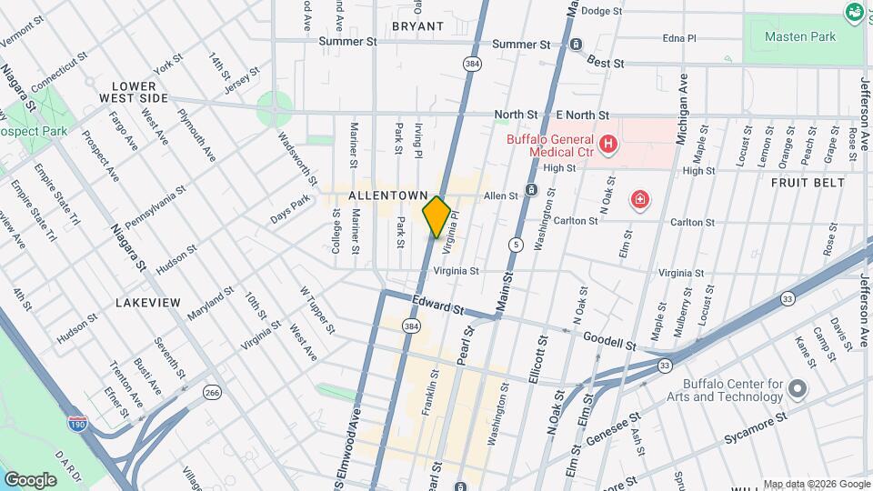 493 Delaware Ave Map and Location Details