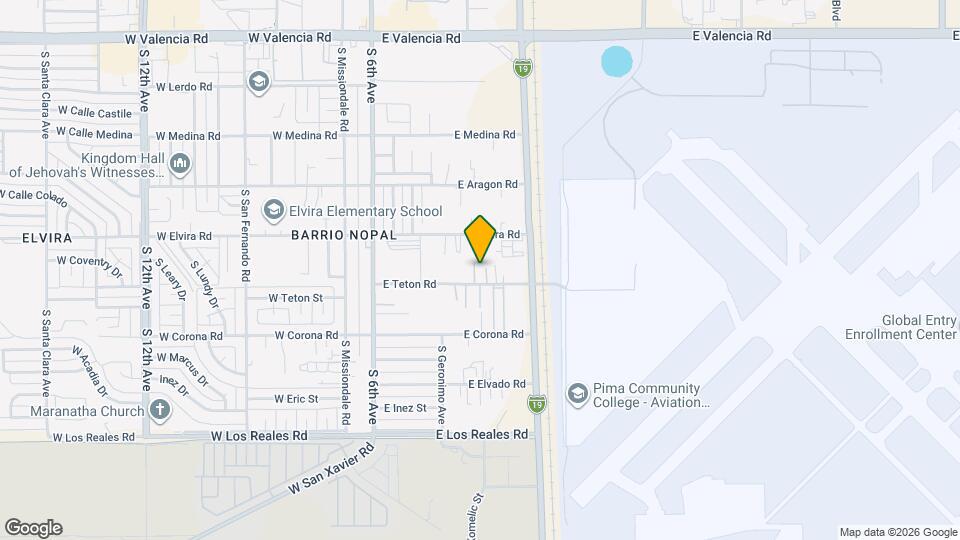345 E Teton Rd Map and Location Details