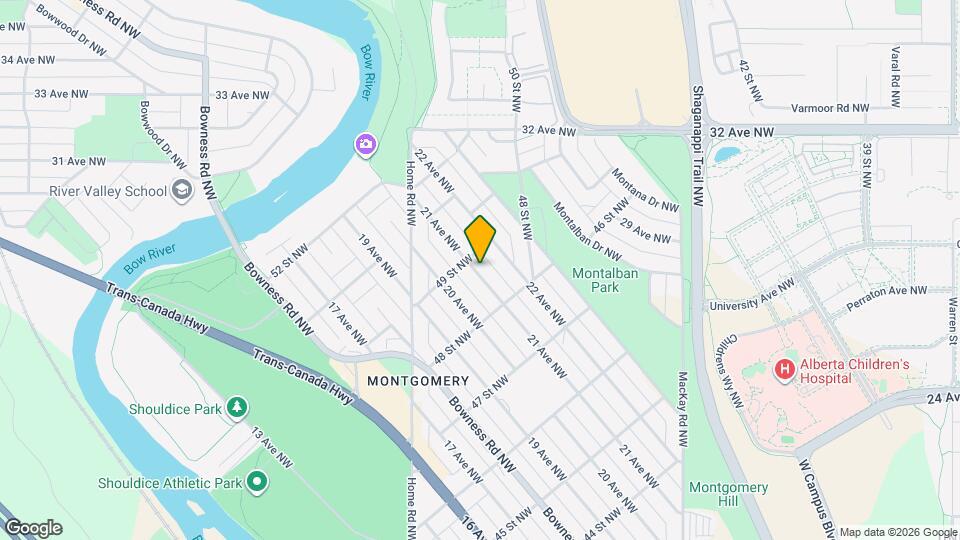 4932 21 Av NW Map and Location Details