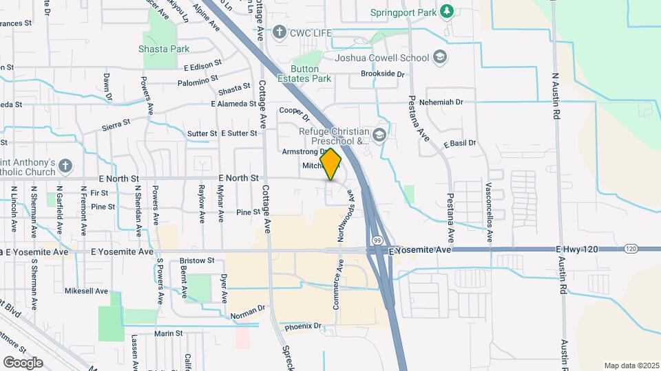 1386 E North St Mapa y Detalles de la Ubicación