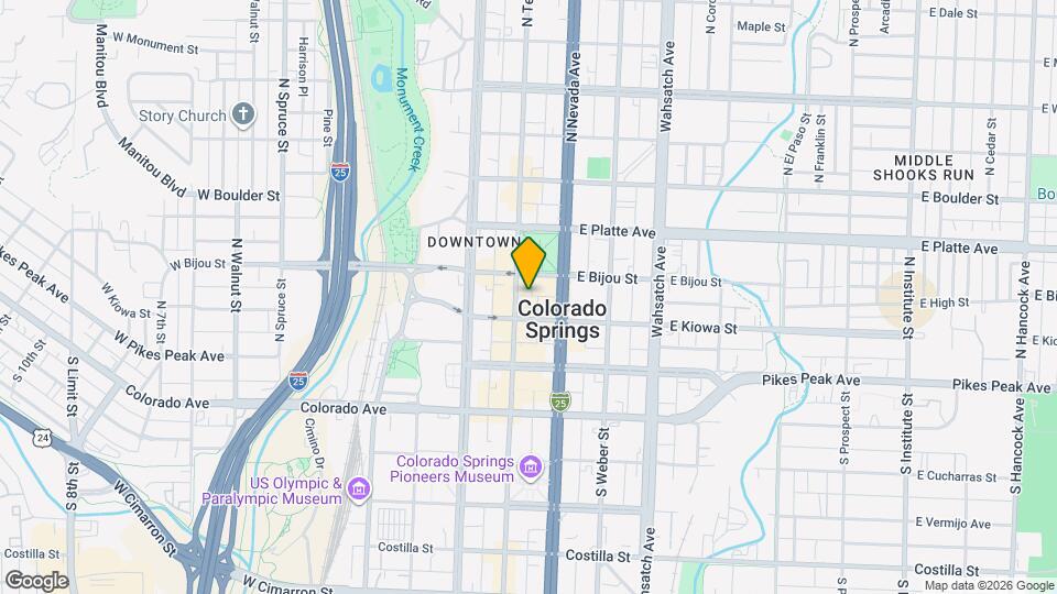 115 N Tejon St Map and Location Details