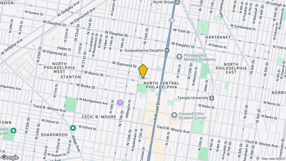 1527 W Norris St Map and Location Details