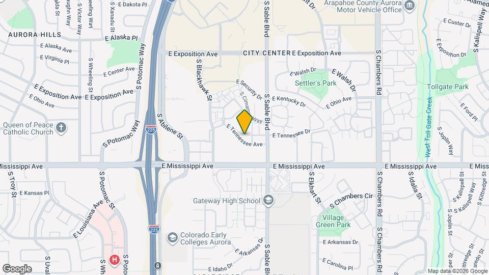 14321 E Tennessee Ave, Unit 106 Map and Location Details