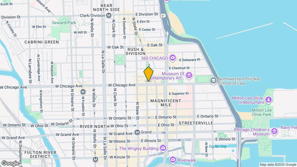 42 E Chicago Ave Map and Location Details