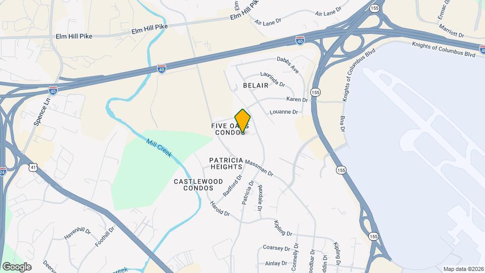 123 Five Oaks Dr Map and Location Details