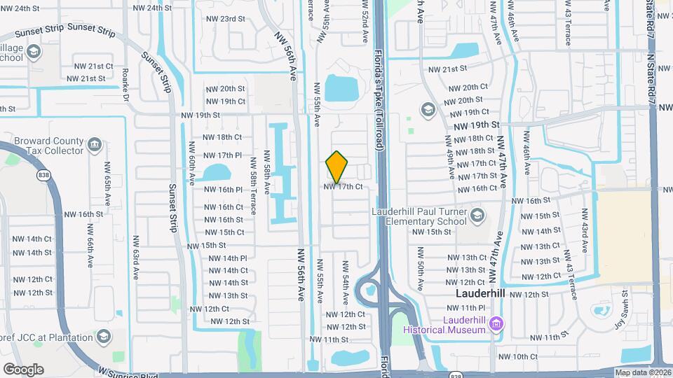 5424 NW 17th Ct Map and Location Details