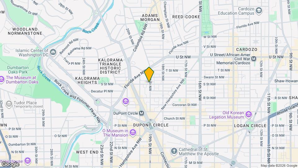 1900 S St NW Map and Location Details