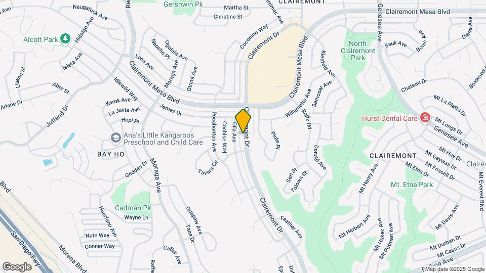 4530-4532 Clairemont Dr Mapa y Detalles de la Ubicación