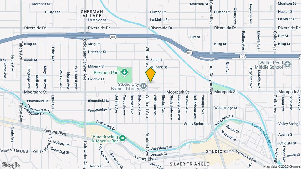 4424 Whitsett Ave Map and Location Details