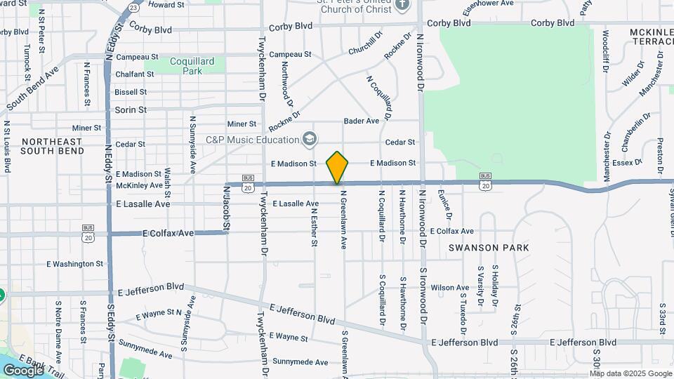 1726 McKinley Ave Map and Location Details