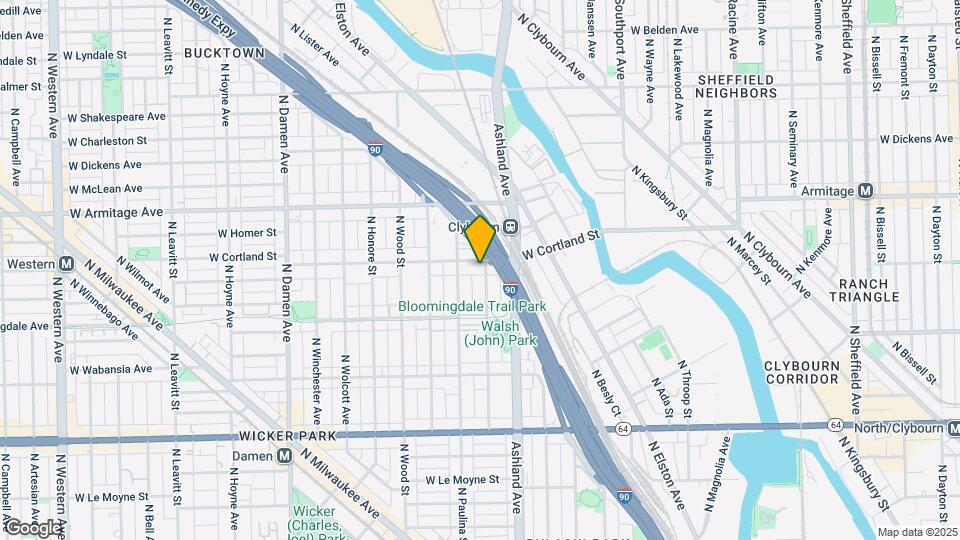 1635 W Cortland St Map and Location Details