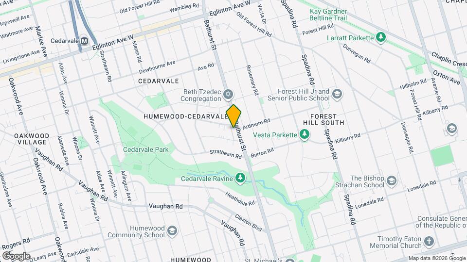 1648 Bathurst St Map and Location Details