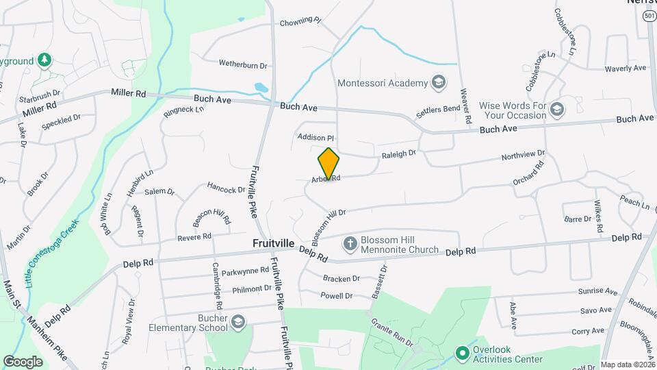 376 Arbor Rd Map and Location Details