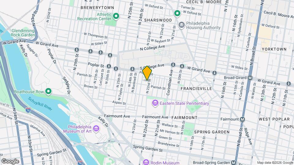 850 N 22nd St Map and Location Details