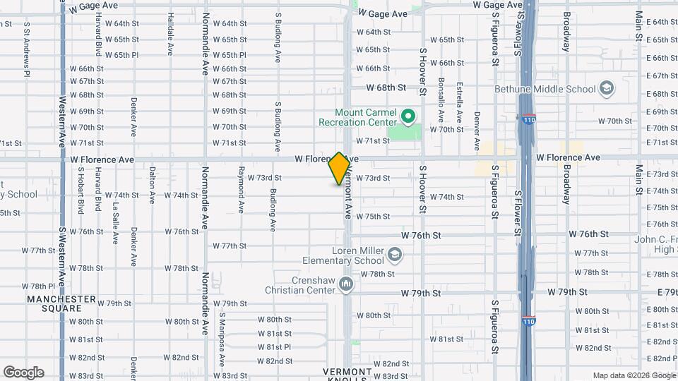 1007 W 74th St Map and Location Details