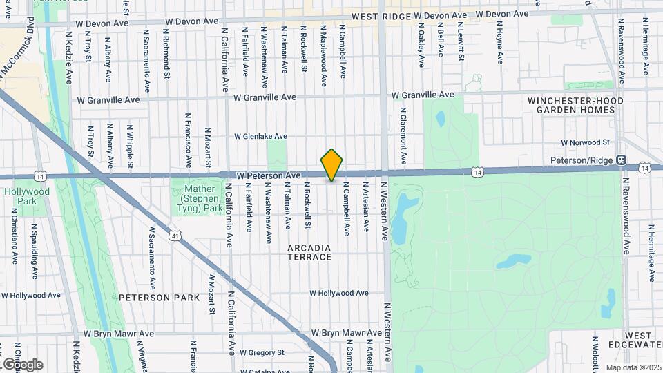 5943 N Maplewood Ave Mapa y Detalles de la Ubicación