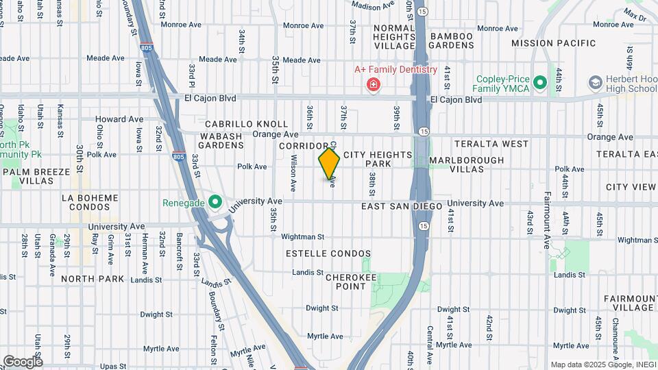 4046-4050 Cherokee Ave Map and Location Details