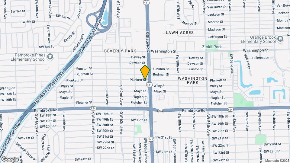 6018 Plunkett St Map and Location Details