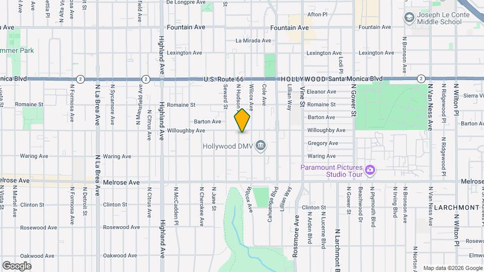 850 N Hudson Ave Map and Location Details