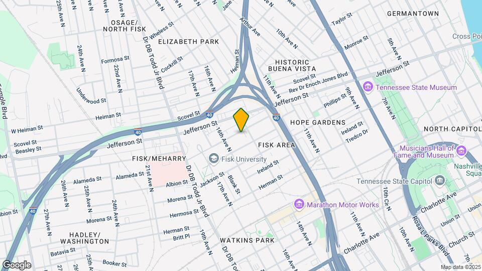 1407 Meharry Blvd Mapa y Detalles de la Ubicación