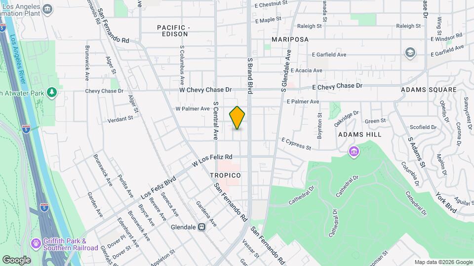 1252-1254 S Orange St Map and Location Details