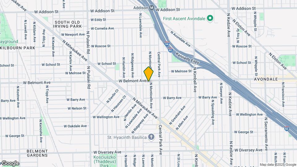 3637 W belmont, Unit #1 Map and Location Details