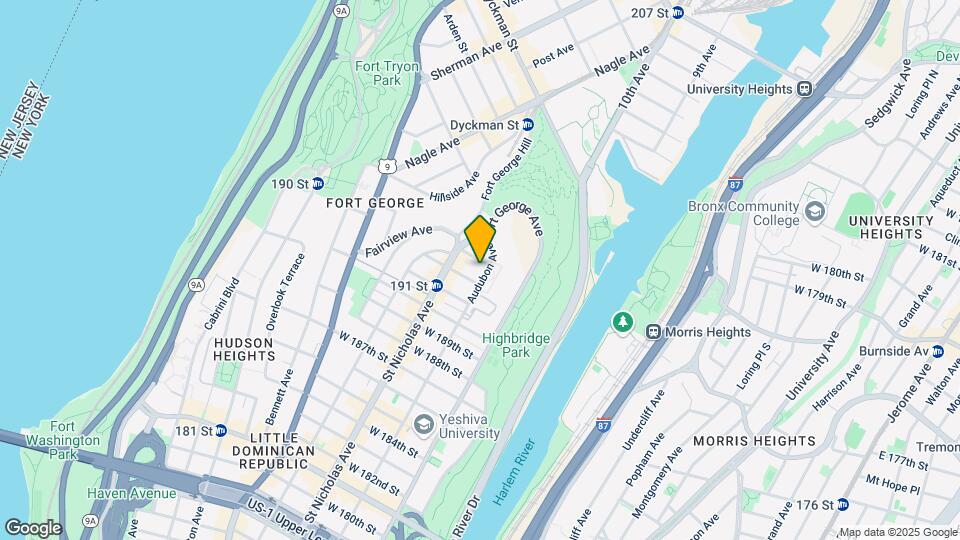 550 W 193rd St Mapa y Detalles de la Ubicación