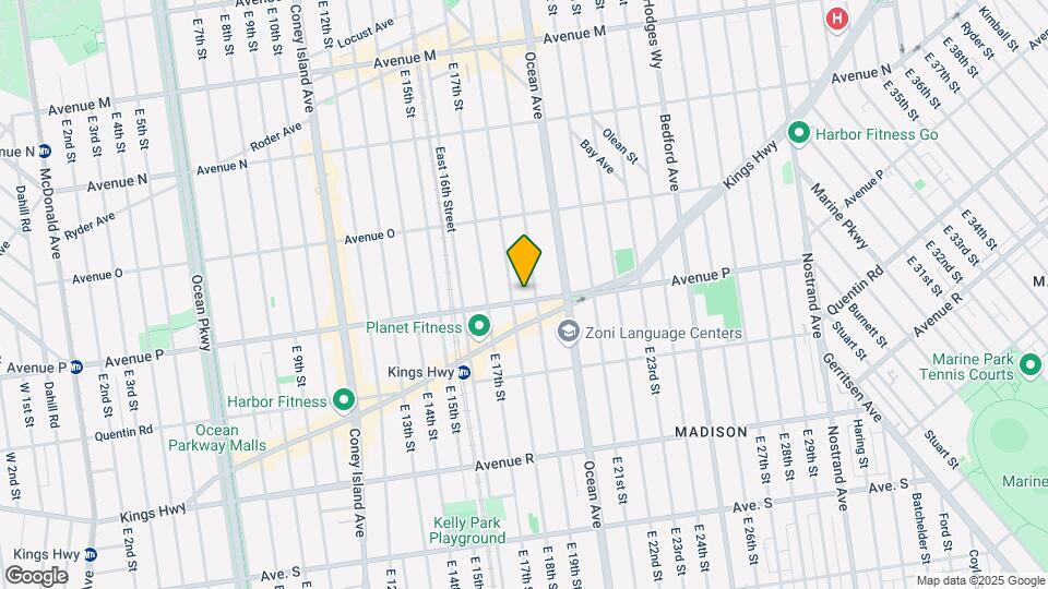 1811 Avenue P Map and Location Details