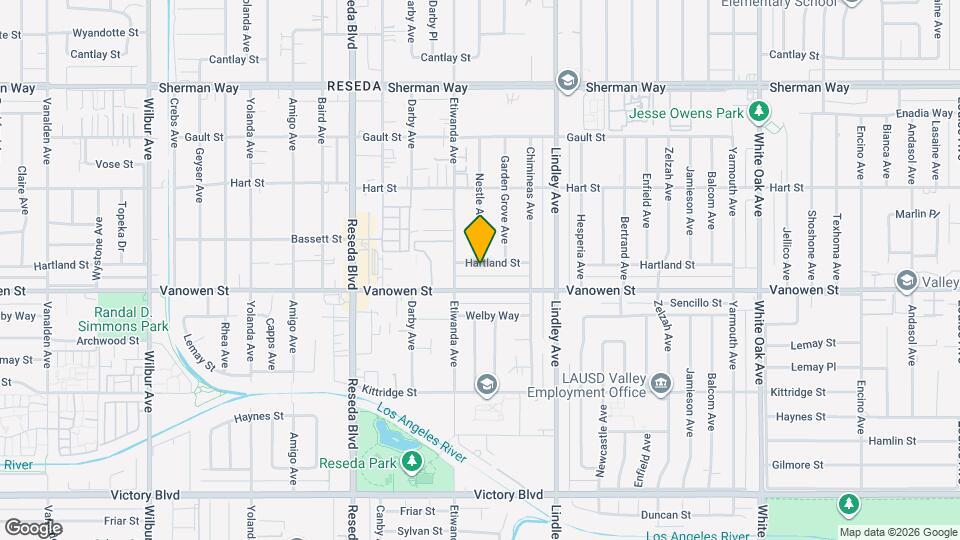 18230 Hartland St Map and Location Details