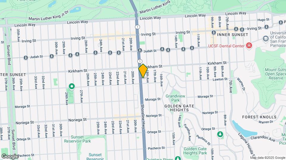 1582 19th Ave Map and Location Details
