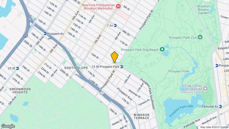 196-200 Prospect Park W Mapa y Detalles de la Ubicación