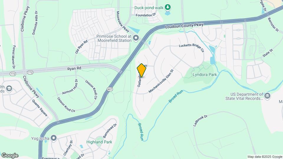 22726 Oatlands Grove Pl Map and Location Details