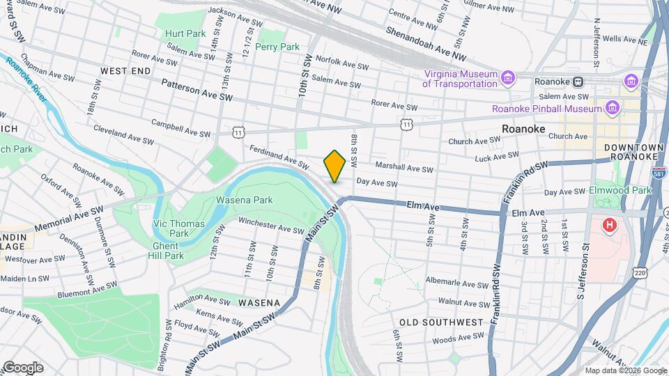 829 Ferdinand Ave SW Map and Location Details