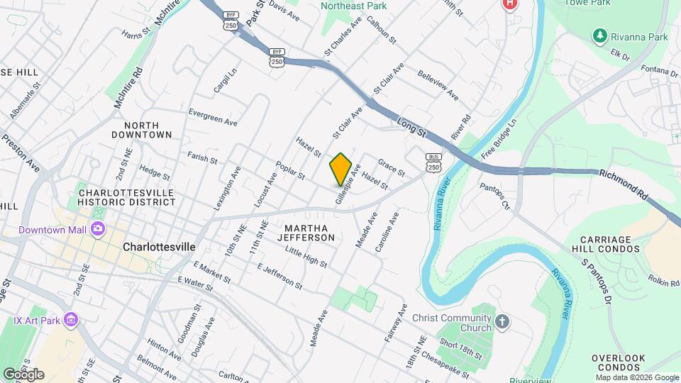 1315 Poplar St, Unit B Mapa y Detalles de la Ubicación