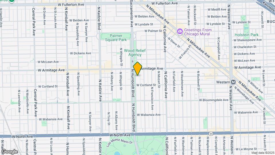 1929 N Humboldt Blvd, Unit 2 Map and Location Details