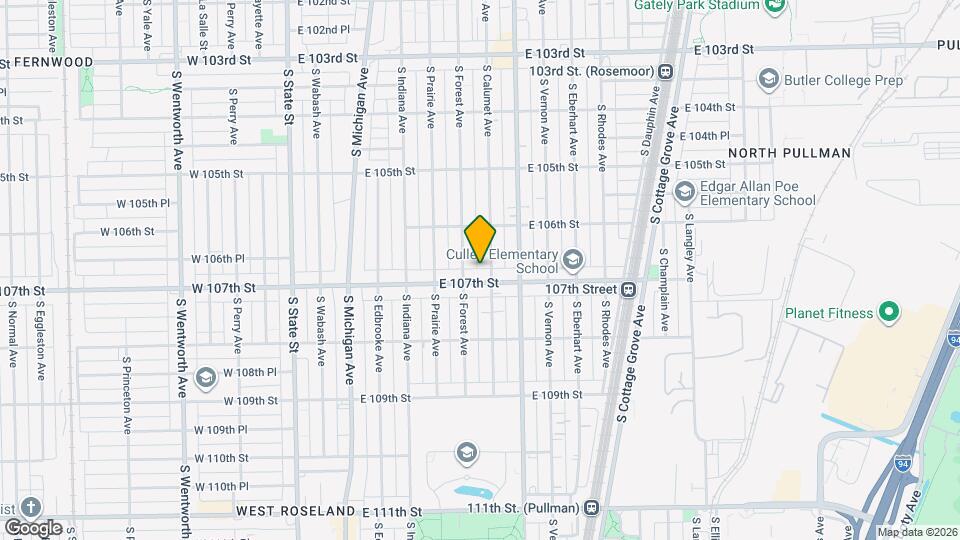 316 E 107th St Map and Location Details