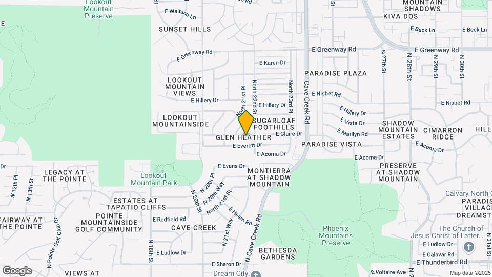 2153 E Claire Dr Mapa y Detalles de la Ubicación